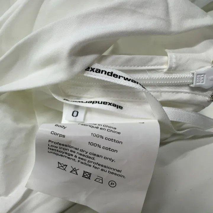 Alexander Wang Alexander Wang White V-Neck Cropped Top - Size XS / US 0-2 / IT 36-38 - 1 Thumbnail