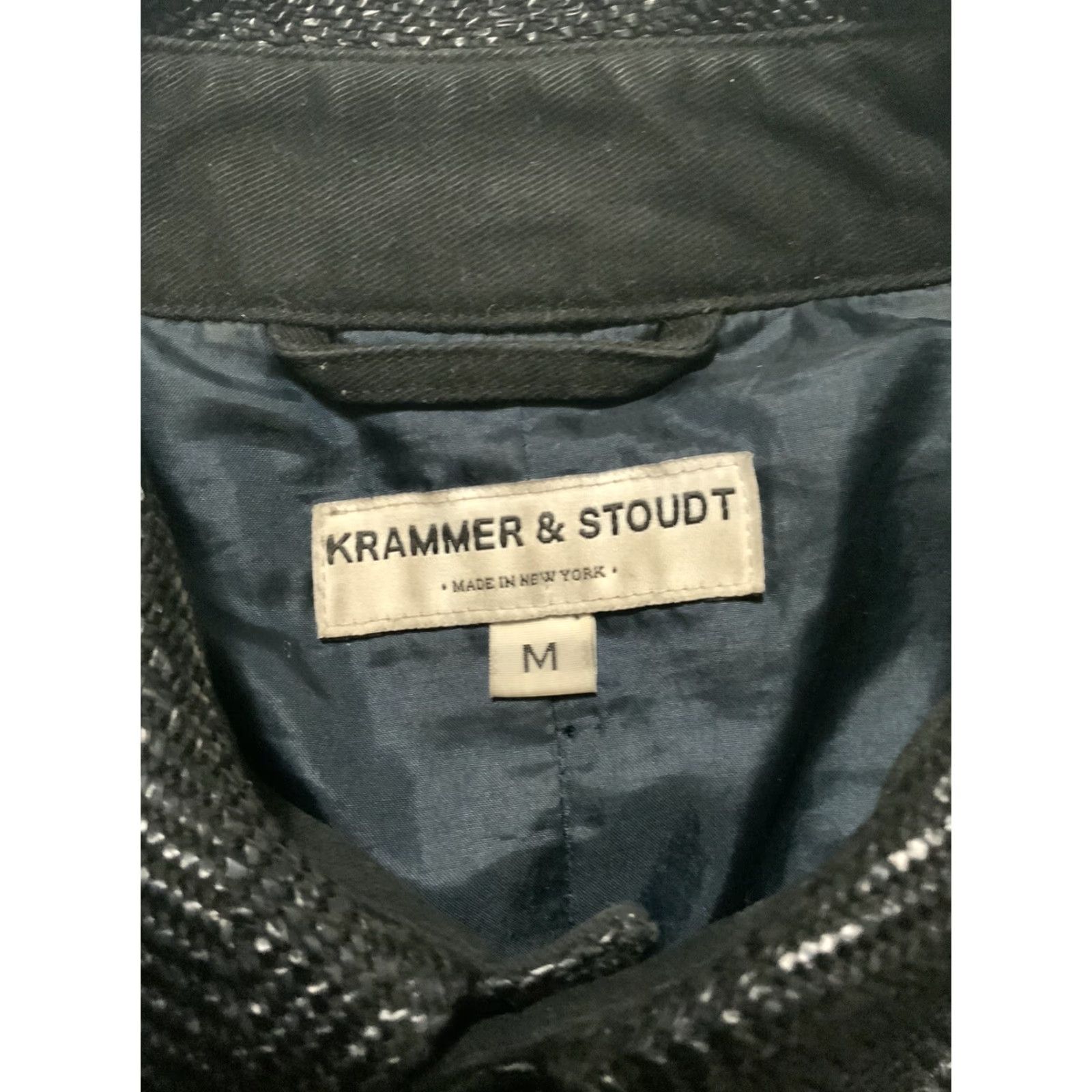 Vintage Krammer & Stoudt New York Black Herringbone Trench Coat Overcoat M Womens Coat Size US M / EU 48-50 / 2 - 7 Thumbnail