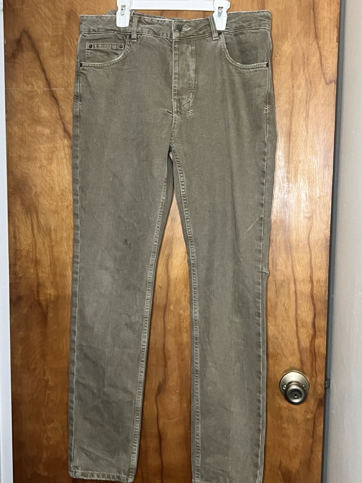 Designer × Ksubi Beige Khaki K Subi Jeans Size US 33 - 1 Thumbnail