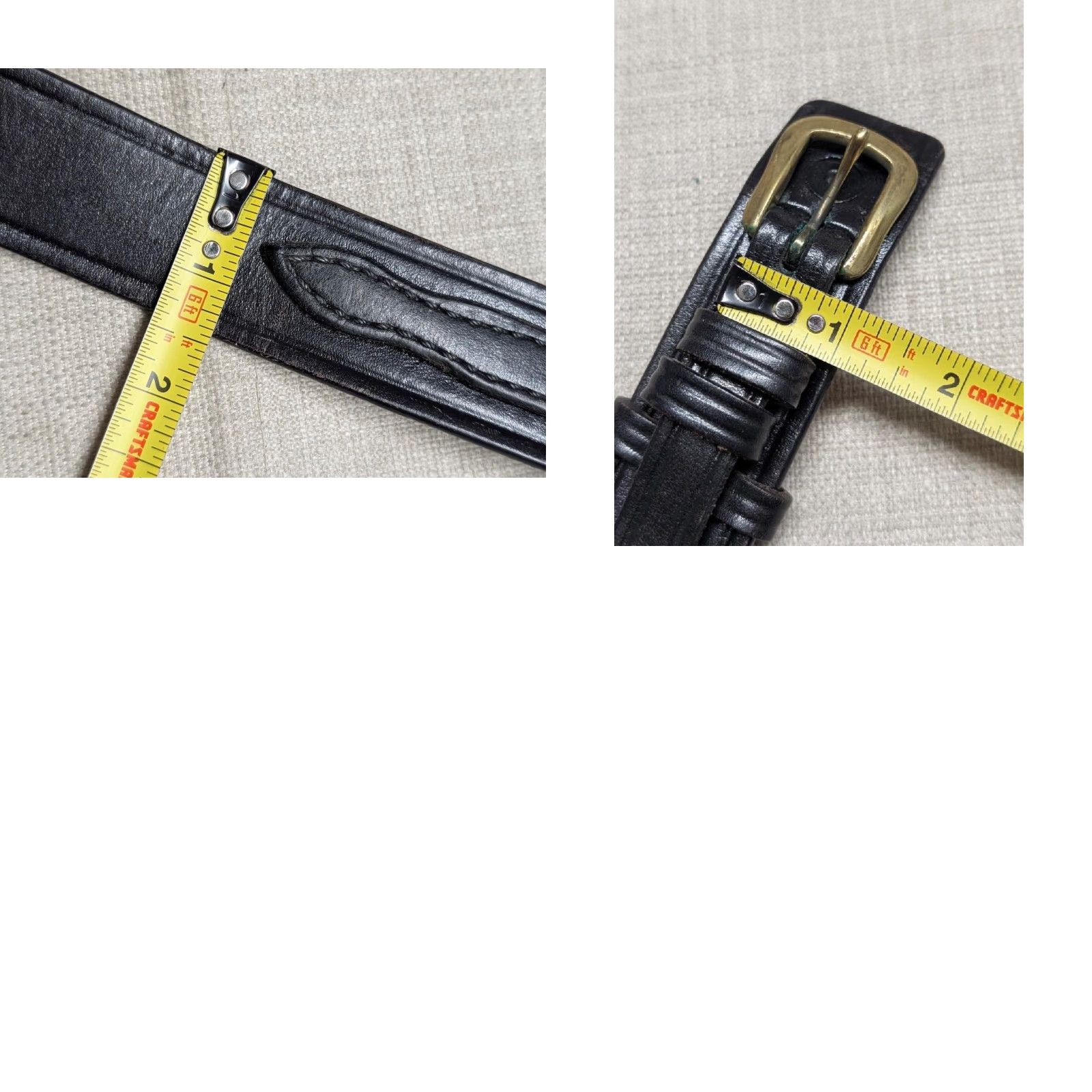 Vintage VINTAGE western belt Don Hume Ranger belt 36 black leather cowhide Size 36 - 9 Thumbnail