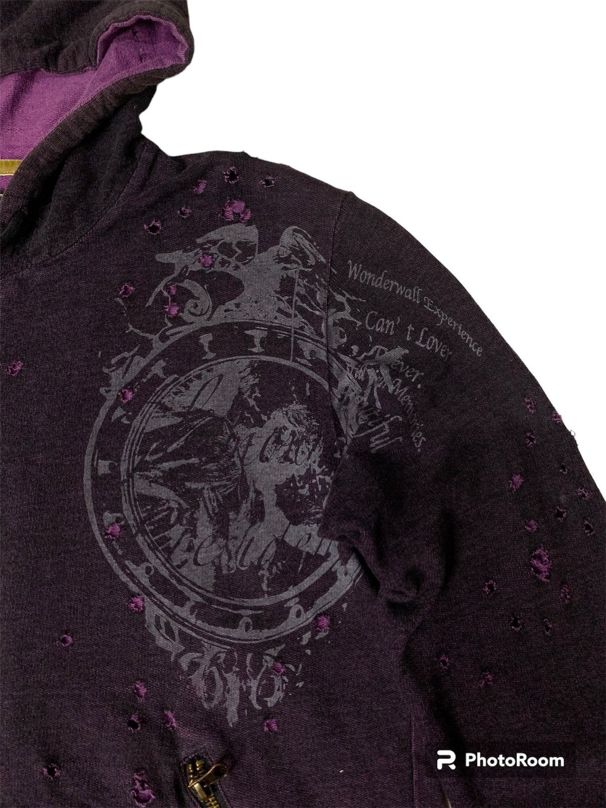 14th Addiction × Hysteric Glamour × If Six Was Nine Breathmint Brthbreath Distressed Japanese Punk Hoodie☠️🎌 Size US XS / EU 42 / 0 - 4 Thumbnail