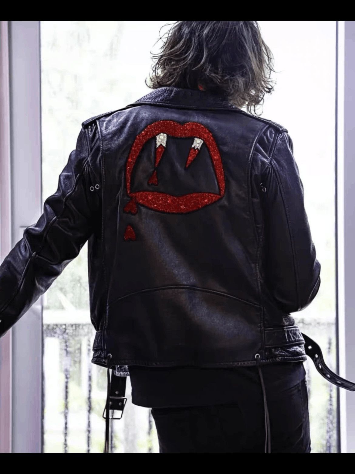 Saint Laurent Paris Saint Laurent Paris by Hedi 16AW Bloodtooth Leather Jacket- Size US M / EU 48-50 / 2 - 7 Thumbnail
