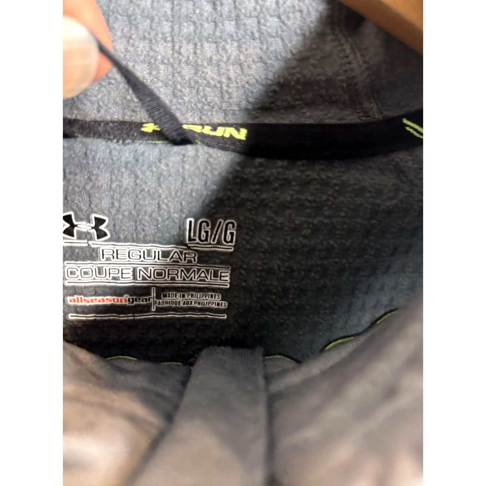Under Armour Under Armour Hoodie Mens L Gray 1/4 Zip Run AllSeasonGear Pullover Lightweight Size US L / EU 52-54 / 3 - 6 Thumbnail