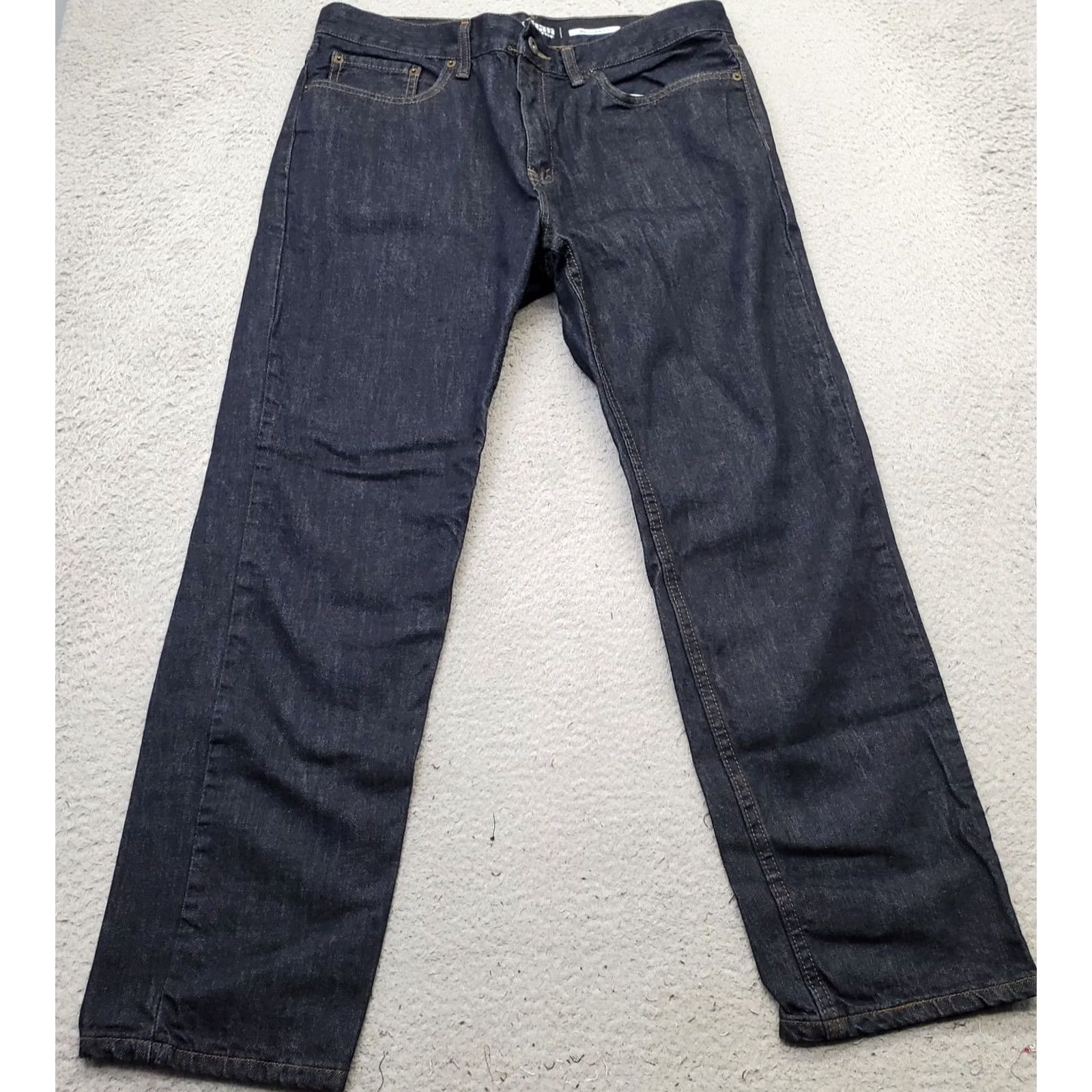 Vintage Urban Pipeline Jeans Mens 34 Denim Navy Dark Wash Regular Fit Straight Leg Jeans Size US 34 / EU 50 - 2 Thumbnail