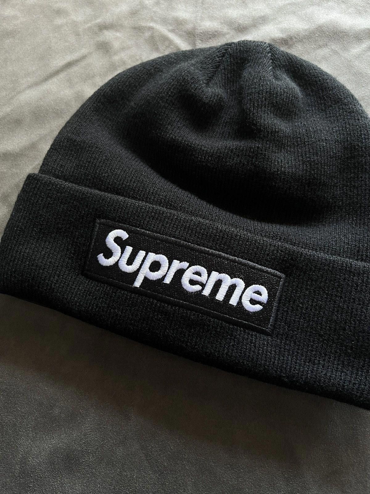 New Era × Supreme Rare Supreme New Era Box Logo Beanie Hats Black OS Size ONE SIZE - 2 Thumbnail