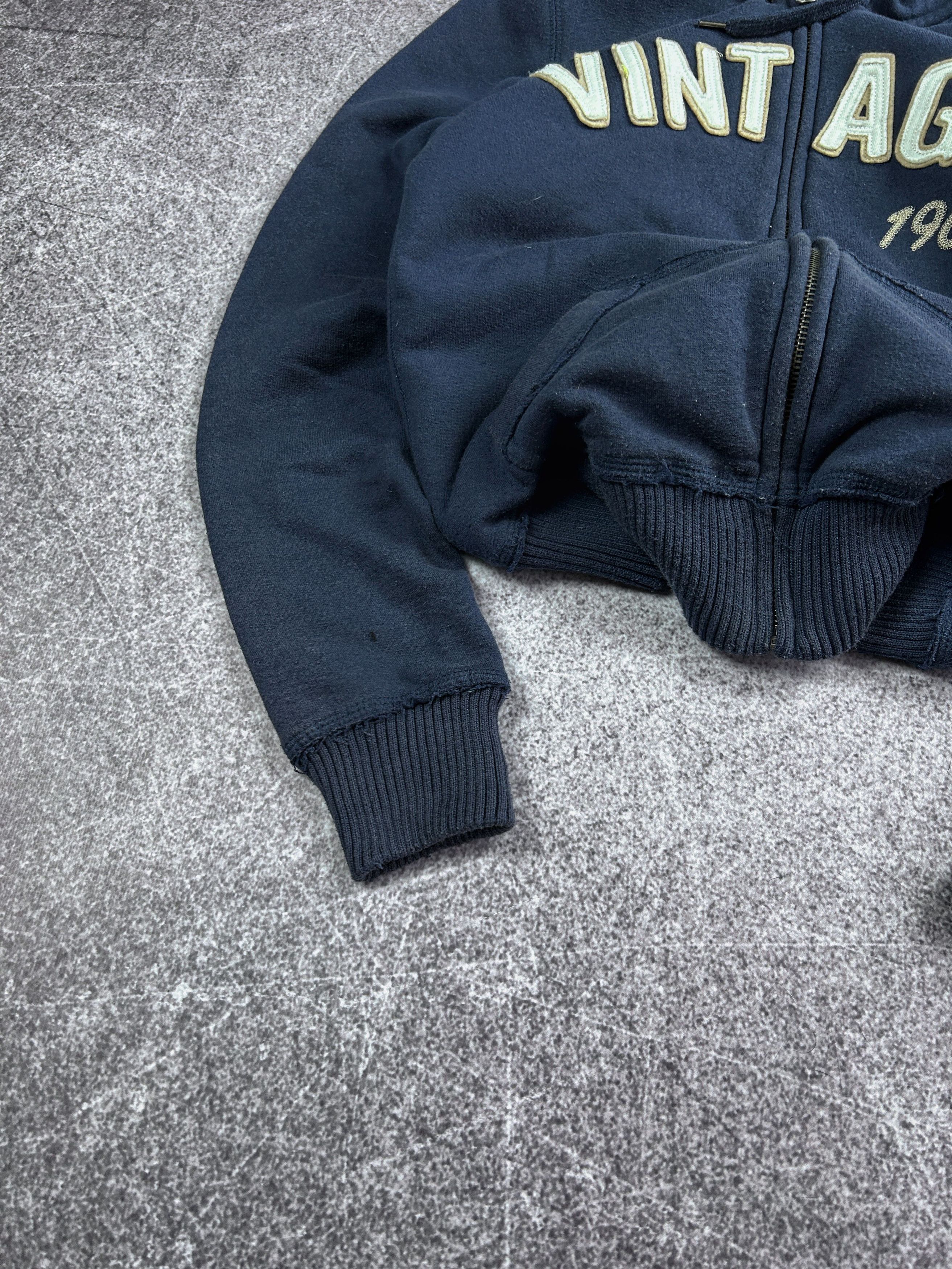 Vintage Vintage Hoodie Navy 1962 Graphic Zip Up Y2K Streetwear Fit Size US S / EU 44-46 / 1 - 2 Thumbnail