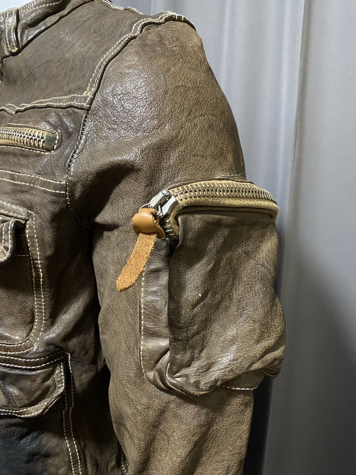 2000s - Archive -Dolce & Gabbana- Multipocket Leather Jacket