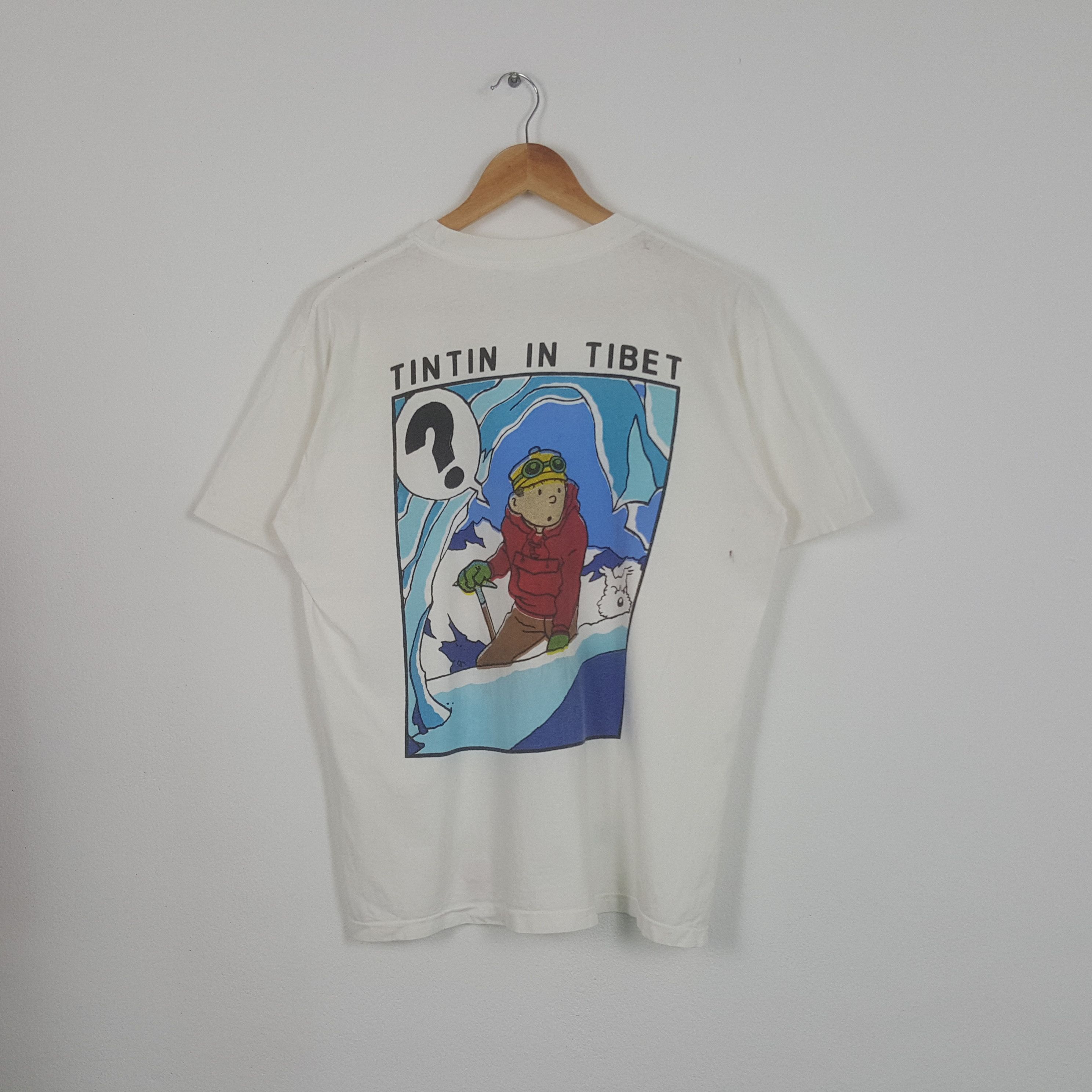 Vintage Tintin In Tibet American Cartoon Tshirt