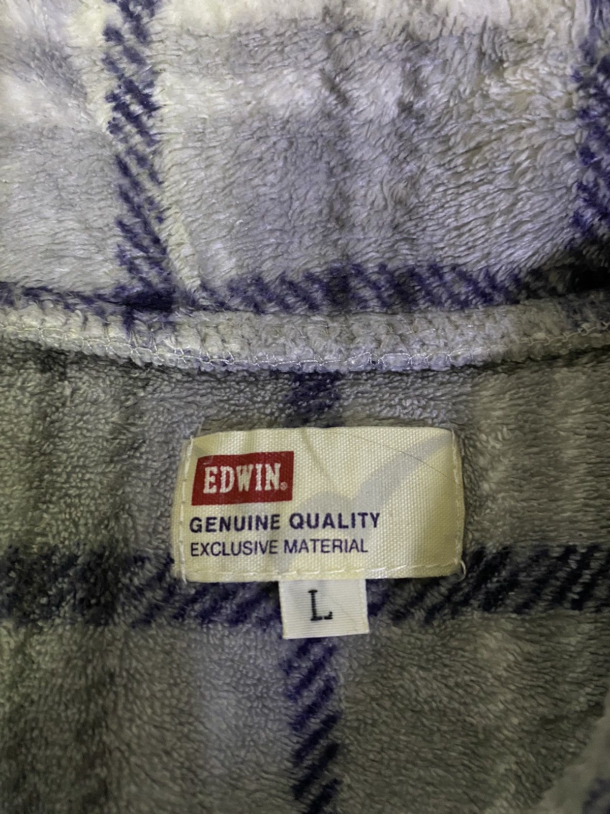 Edwin Vintage Edwin Single Pocket Button Up Flannel Fleece Size US L / EU 52-54 / 3 - 4 Thumbnail
