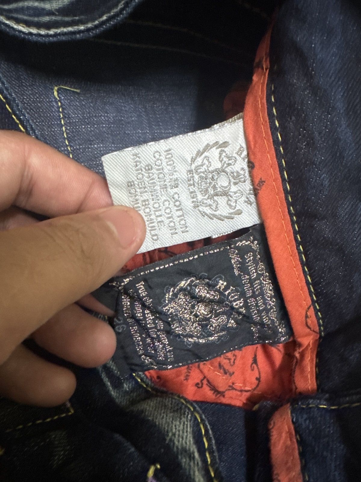 Japanese Brand FLARE RIOBERA SKELETON EMBROIDERED DESIGN LOW RISE DENIM Size US 28 / EU 44 - 13 Thumbnail