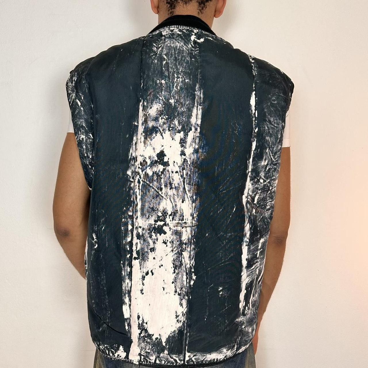 Vintage ASTROBOI* Navy Nylon Painted Workwear Puffer Vest - XL Size US XL / EU 56 / 4 - 3 Thumbnail