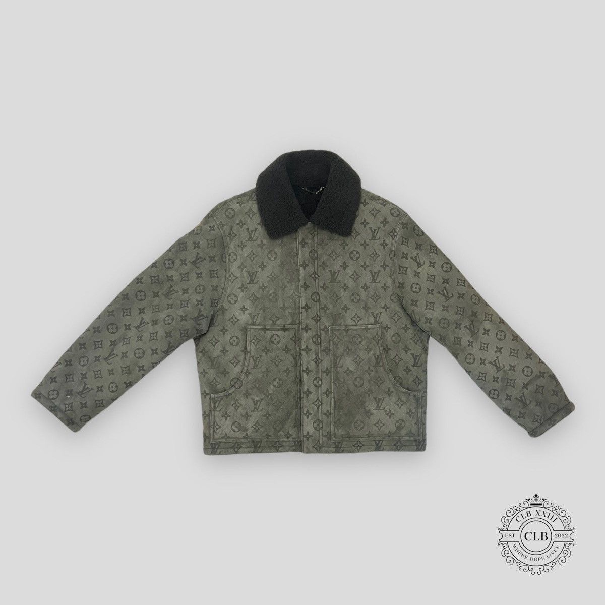 LOUIS VUITTON LVSE MONOGRAM SHEARLING BLOUSON