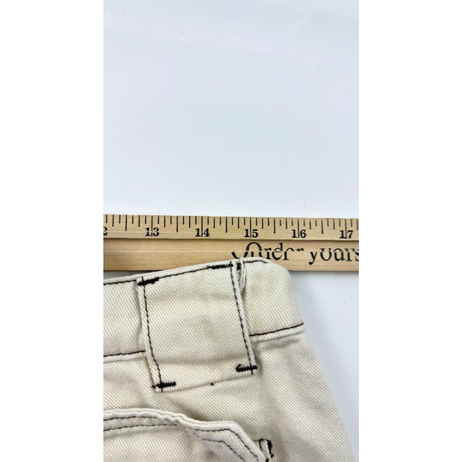 Rsq RSQ Cargo Pants Womens 29 Beige 100% Cotton Wide Leg Utility Pockets Casual Size 29" - 7 Thumbnail