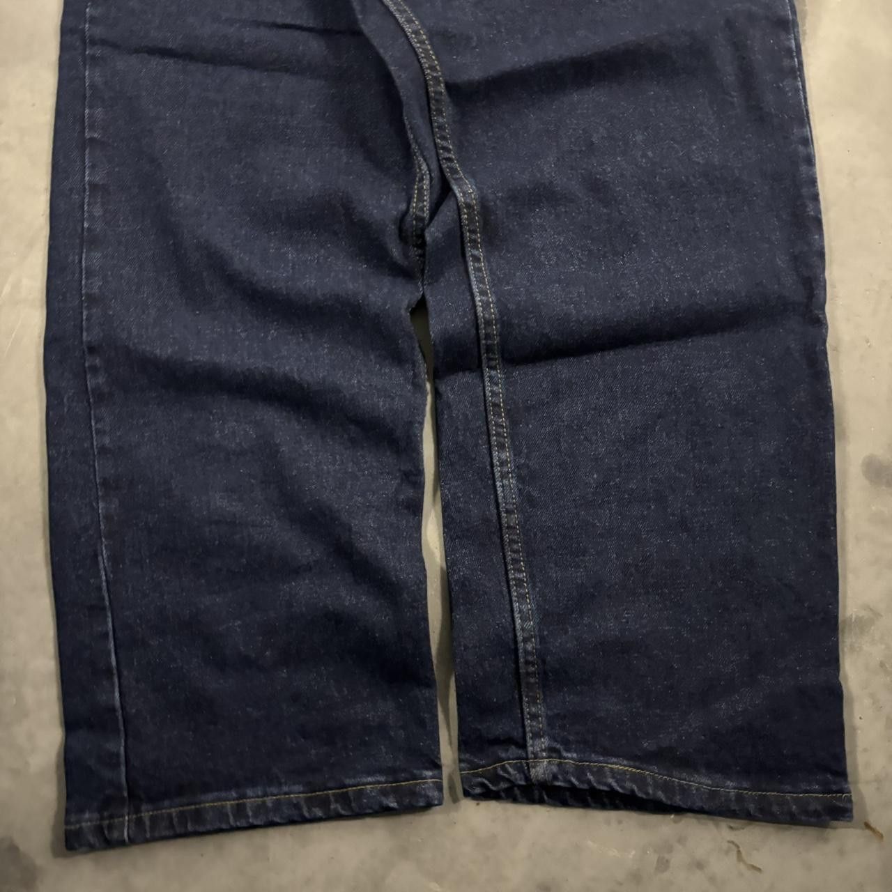 Vintage Crazy Vintage Y2K/2000s Baggy Dark Blue Wash Essential Denim Jeans! 42x30 Size US 42 / EU 58 - 6 Thumbnail