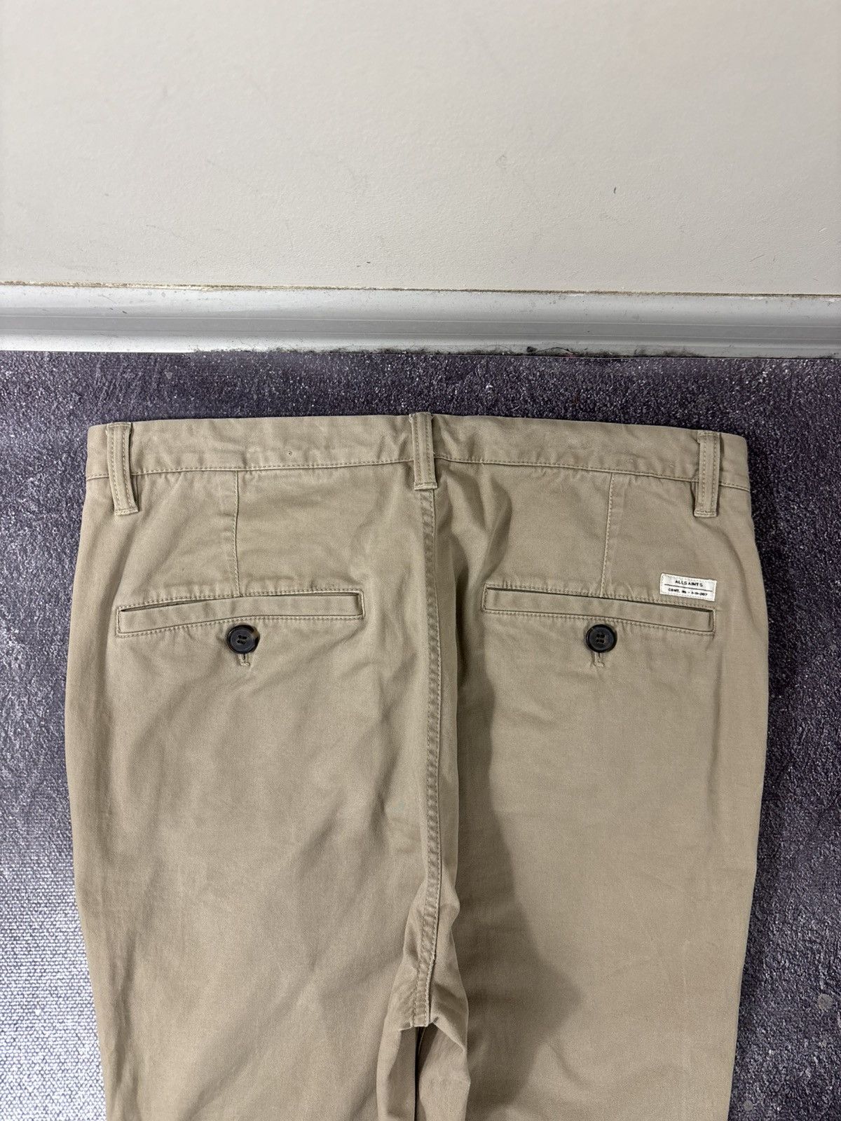 Allsaints AllSaints Men’s Slim Straight Cotton Stretch Chino Pants Size US 30 / EU 46 - 15 Thumbnail