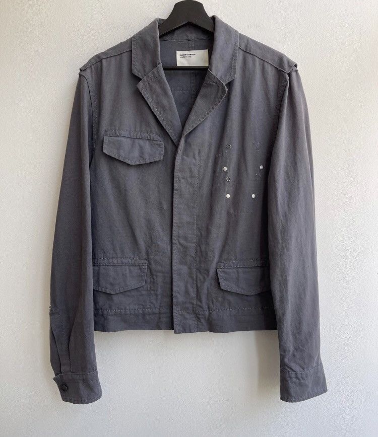 image of Hussein Chalayan Ss04 Temporal Meditations Work Jacket in Blue Slate, Men's (Size Medium)