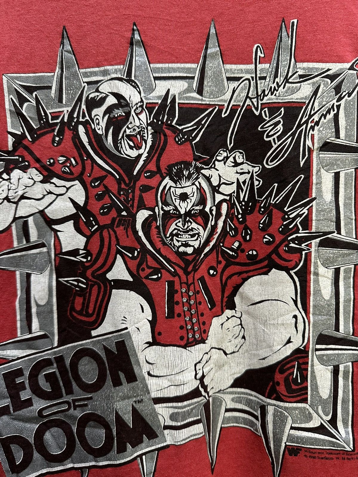 Vintage Vintage 90s Legion Of Doom Wrestling Faded Tee Size US M / EU 48-50 / 2 - 4 Thumbnail