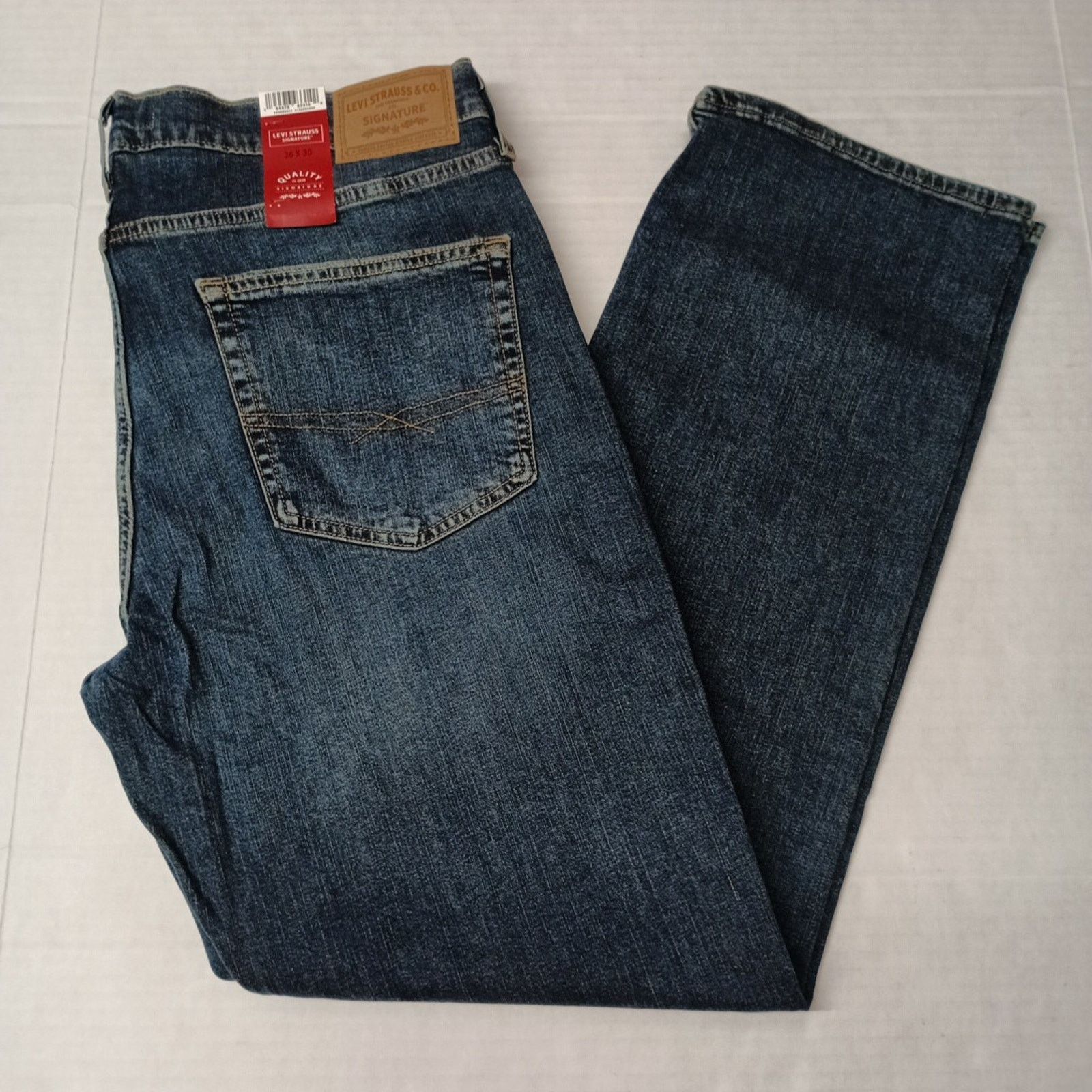 Levi's Signature Levi Straight Jeans Men's 36x30 Blue Ultimate Flex Size US 36 / EU 52 - 1 Thumbnail