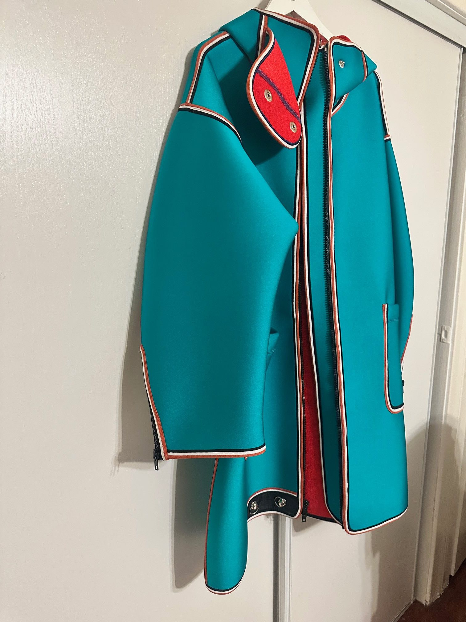 Calvin Klein 205W39NYC Calvin Klein 205W39NYC Raf Simons aqua coat size L Size US L / EU 52-54 / 3 - 3 Thumbnail