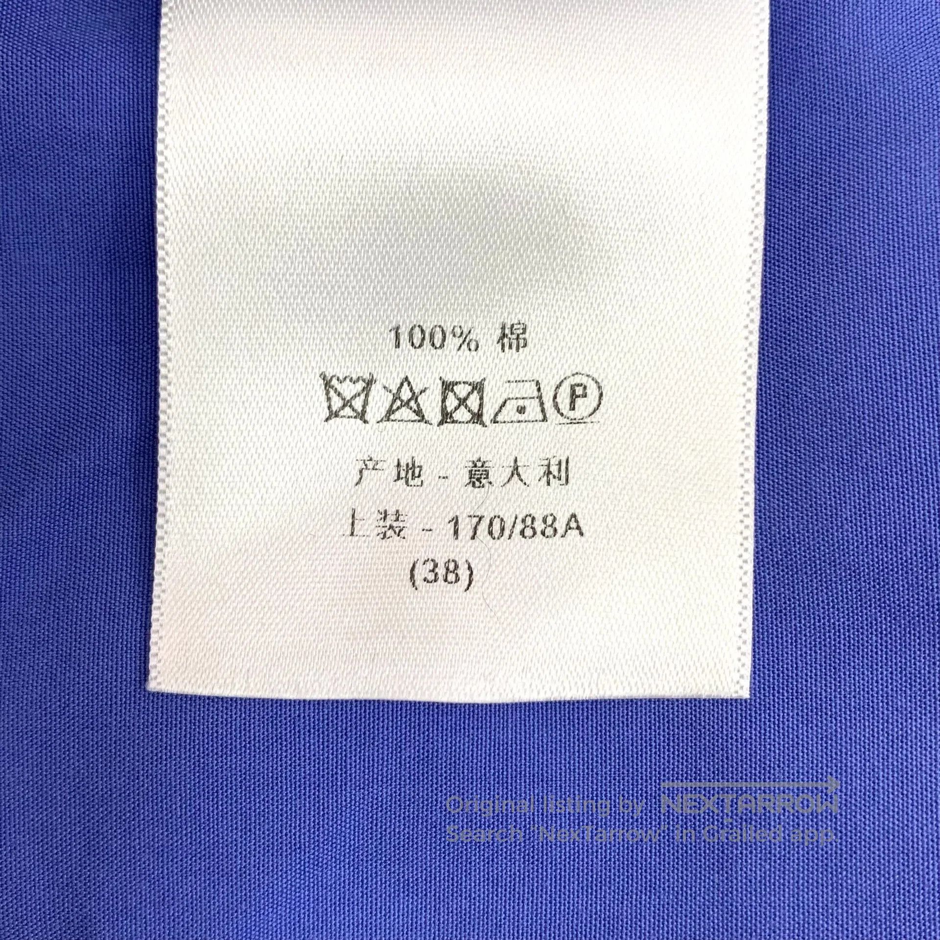 Dior Dior Blue Bee Embroidery Cotton Shirt. Size US M / EU 48-50 / 2 - 8 Thumbnail