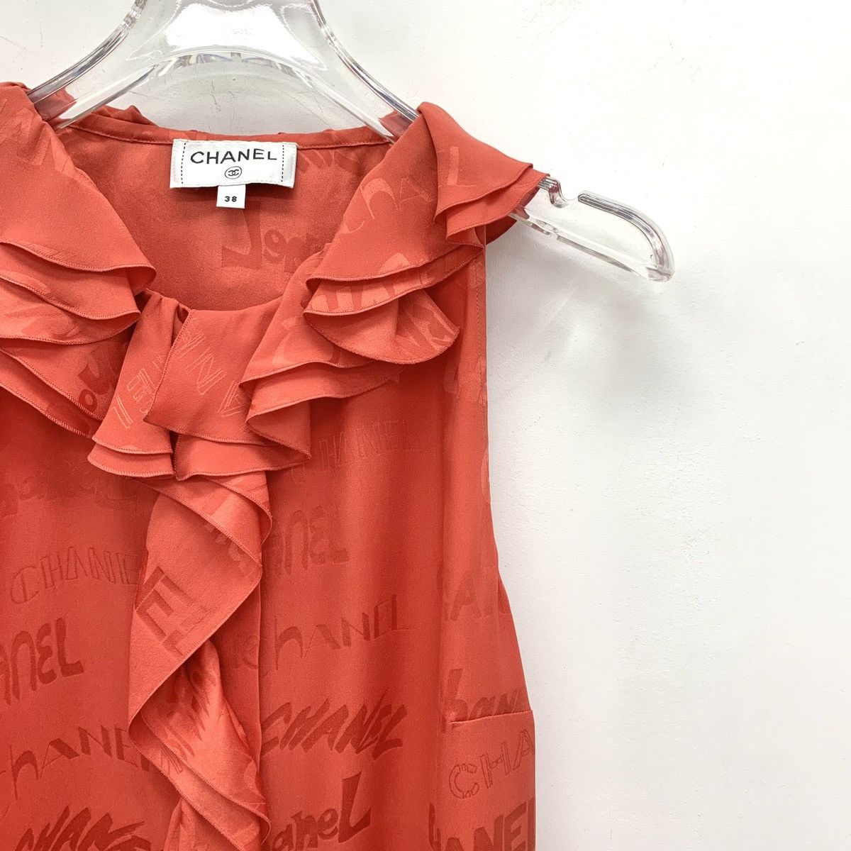 Chanel Chanel Silk Logo Jacquard Lace Trim Sleeveless Dress K26WX Size M / US 6-8 / IT 42-44 - 3 Thumbnail