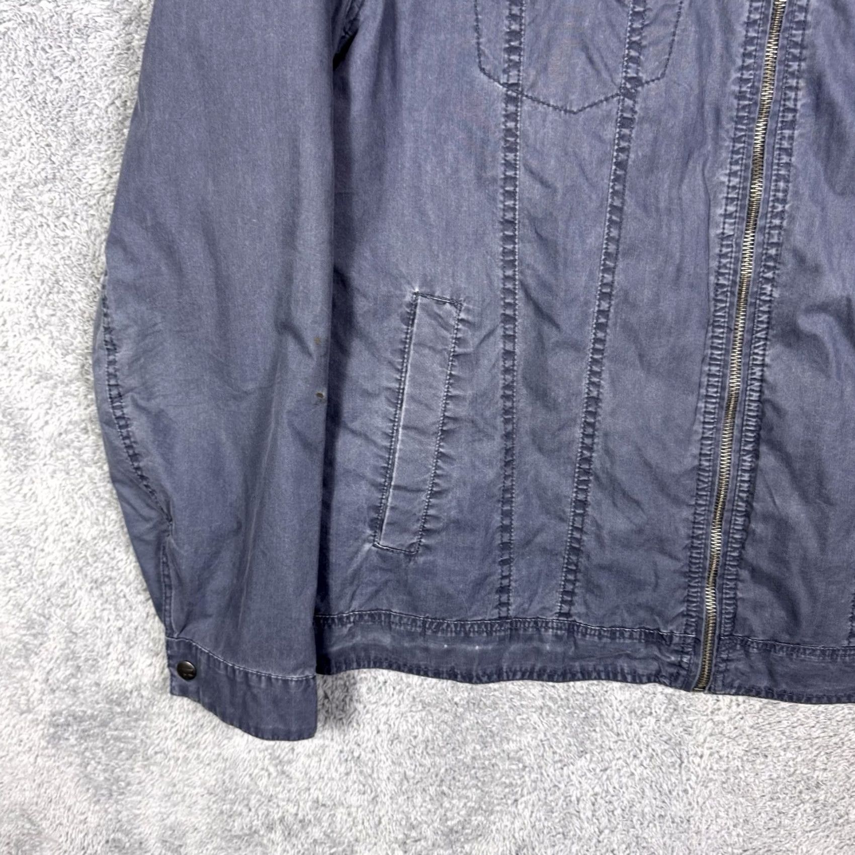Levi's Levi's Trucker Jacket Men XL Field Chore Canvas Full Zip Stow Hood Hickory Stripe Size US XL / EU 56 / 4 - 3 Thumbnail
