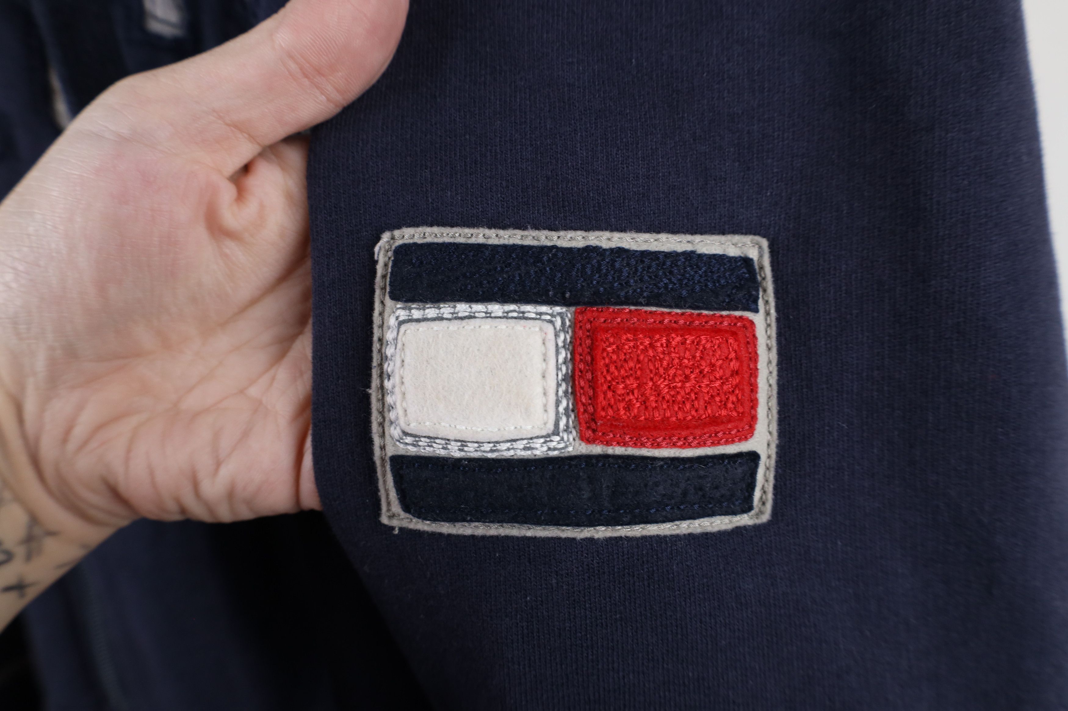 Tommy Hilfiger × Vintage Vintage Y2K Tommy Hilfiger Heavyweight Full Zip Hoodie Blue Size US XXL / EU 58 / 5 - 4 Thumbnail