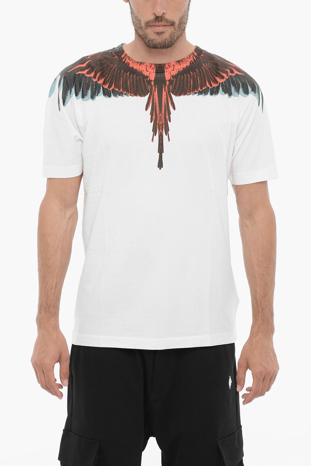 Marcelo Burlon og1mm0824 Crewneck T-Shirt in White Size US XXS / EU 40 - 1 Thumbnail
