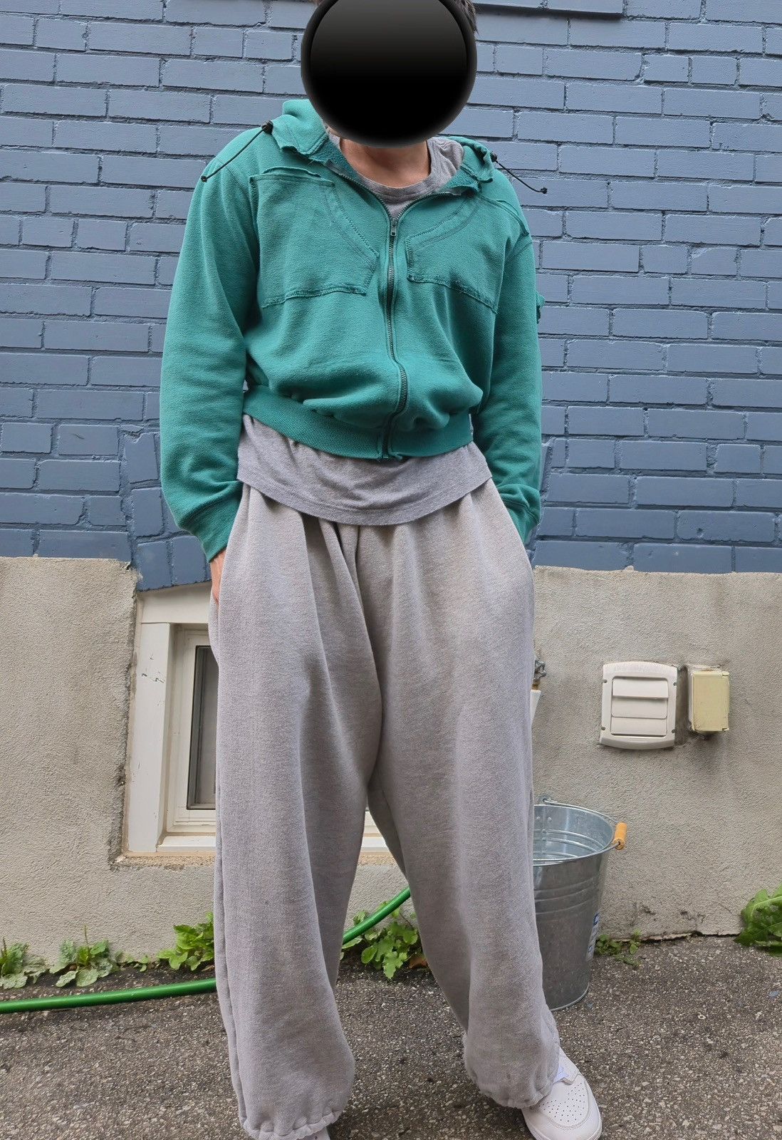 Vintage custom reworked hoodie green Size US L / EU 52-54 / 3 - 4 Thumbnail