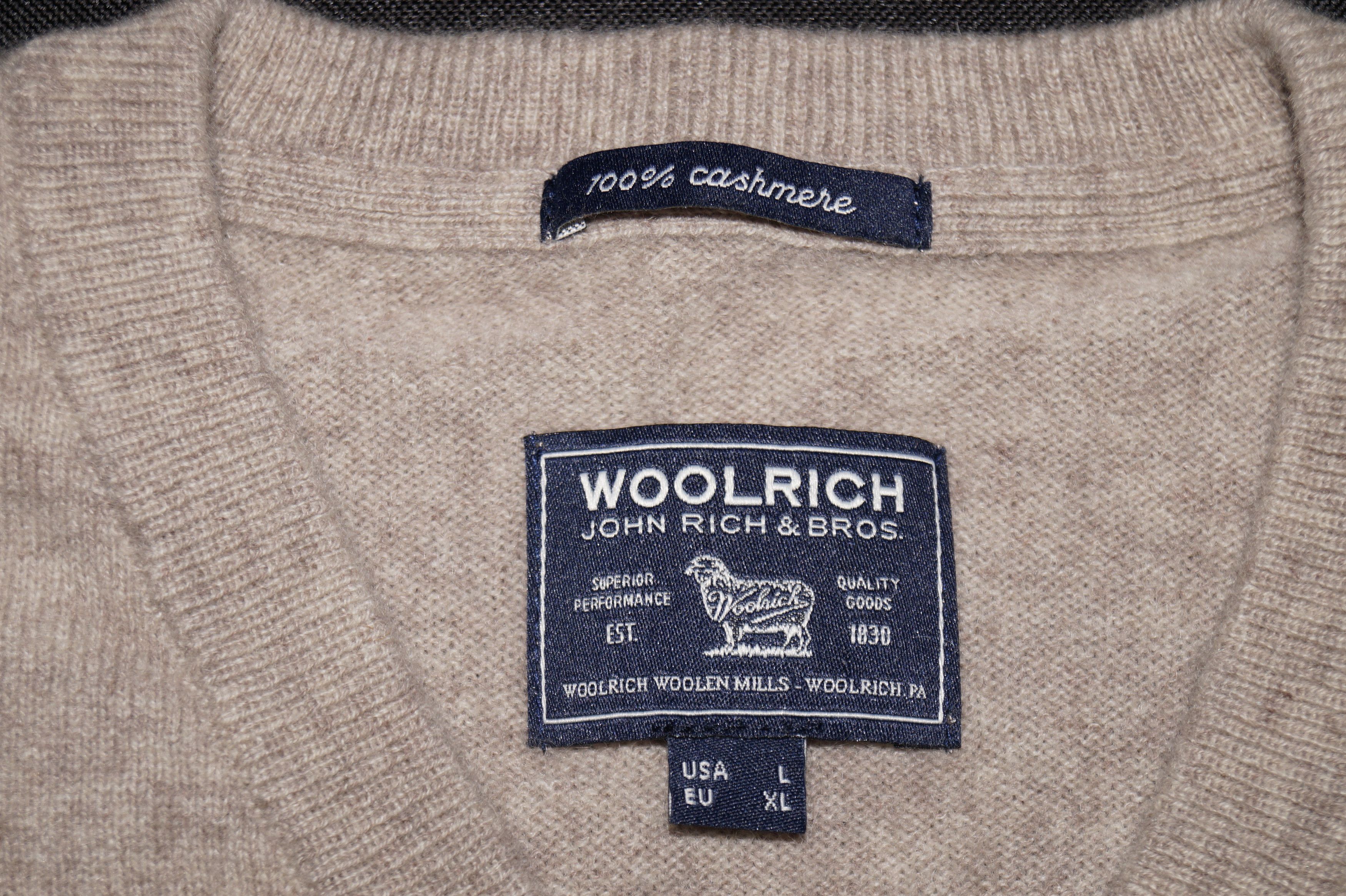 Woolrich Woolen Mills Superb luxury Woolrich cashmere Vneck sweater XL size Size US XL / EU 56 / 4 - 5 Thumbnail