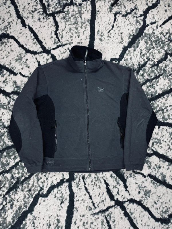 SALEWA Vintage fleece zip windstopper Salewa gray black logo S Size US S / EU 44-46 / 1 - 1 Thumbnail