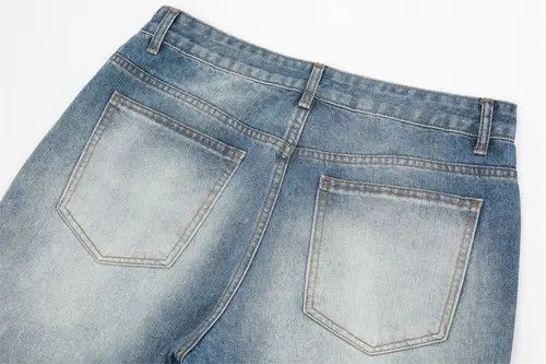 VIBE Men's hippie distressed gradient washed tie-dye flared jeans Size US 32 / EU 48 - 6 Thumbnail