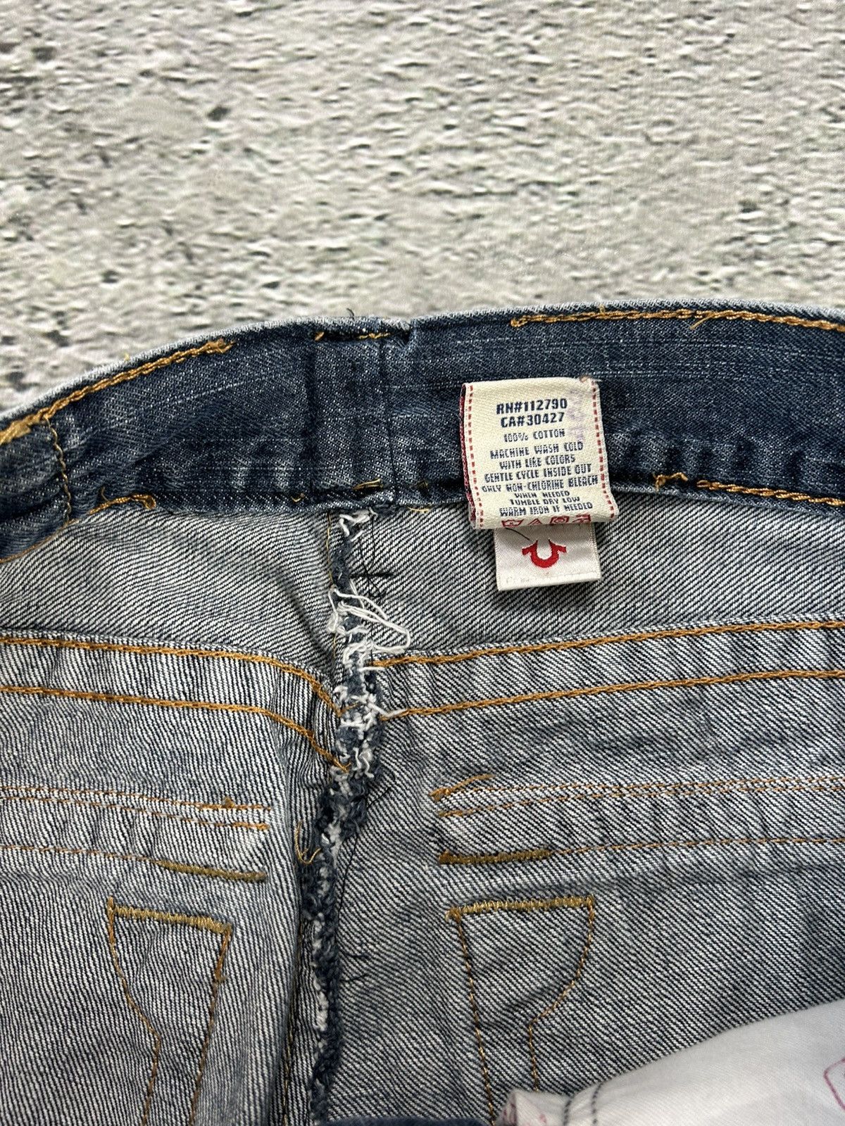 True Religion × Vintage True Religion vintage blue jeans big logo painted black Y2K Size US 29 - 10 Thumbnail