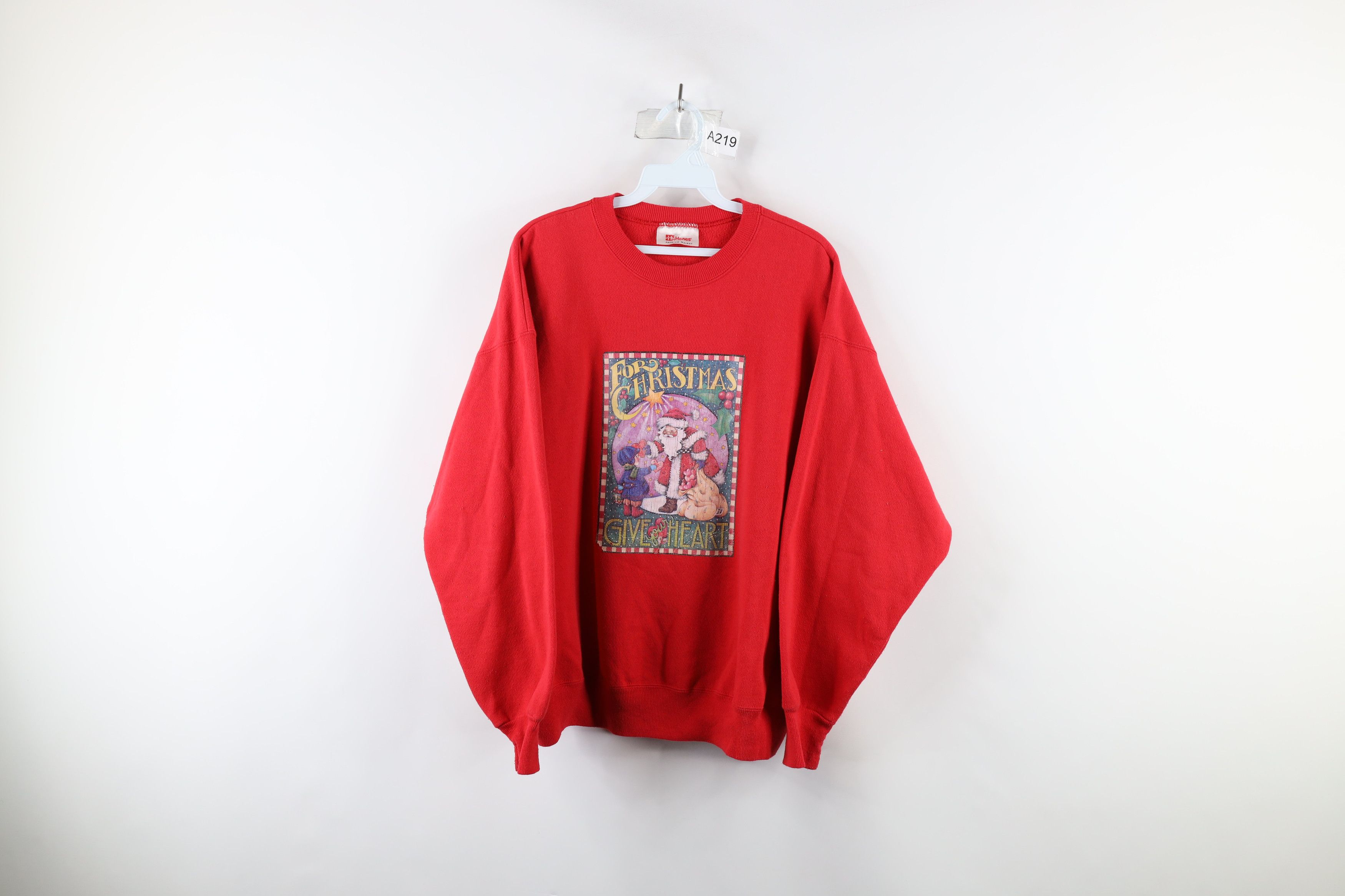 Vintage Vintage 90s Streetwear Christmas Santa Claus Sweatshirt Size XXL / US 16-18 / IT 52-54 - 1 Thumbnail