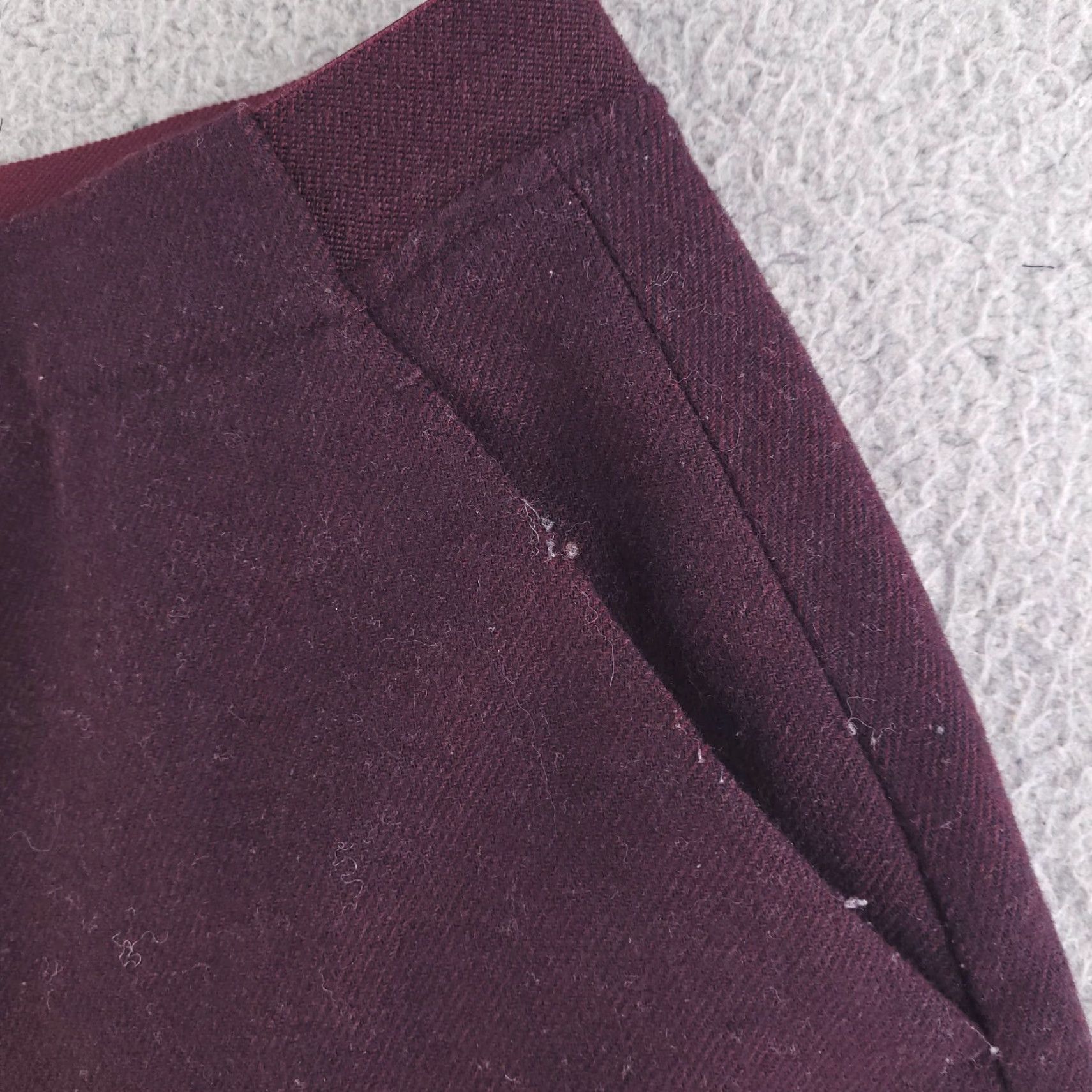 Talbots Uniqlo Skirt Womens Small Purple Wool Blend Pencil Knee Size 28" / US 6 / IT 42 - 2 Thumbnail