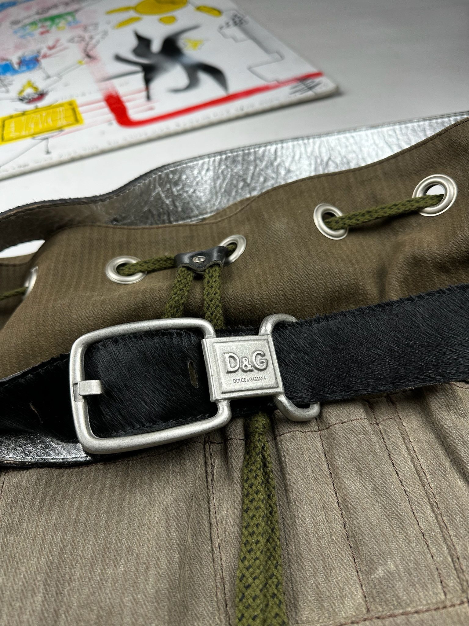 2000s Dolce & Gabbana Black army Cargo Shoulder Bag