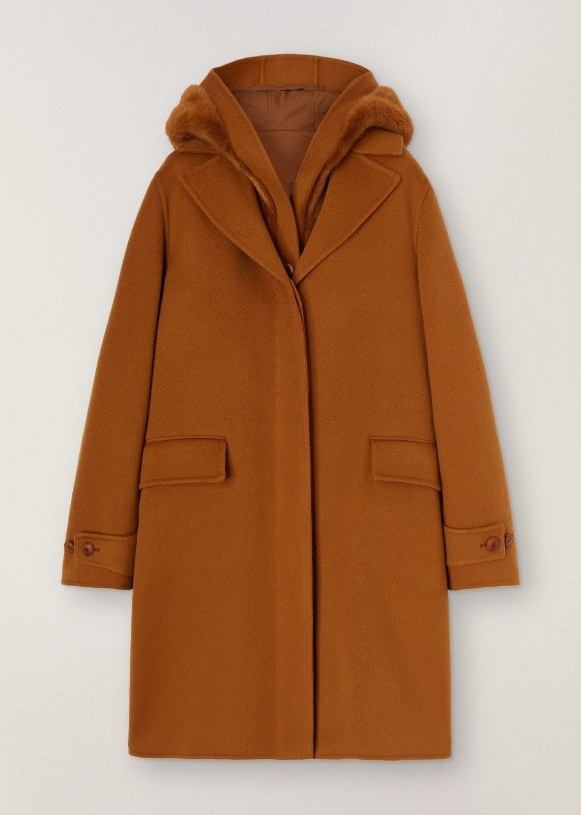 o1srvl11e0824 Alberic Cashmere Coat in Orange