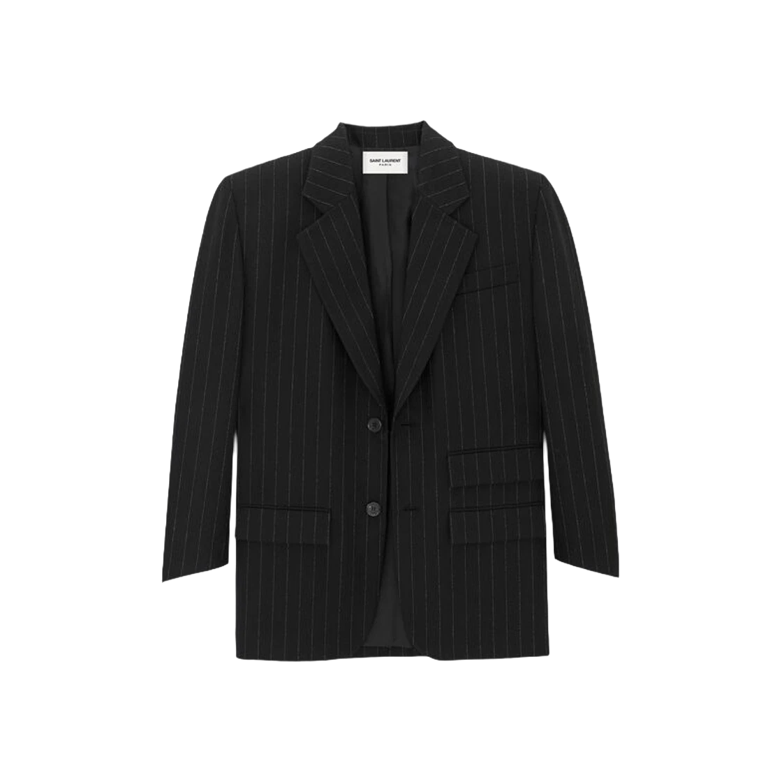 Saint Laurent Paris o1bcso1str1124 Oversized Jacket in Black Size XS / US 0-2 / IT 36-38 - 1 Thumbnail