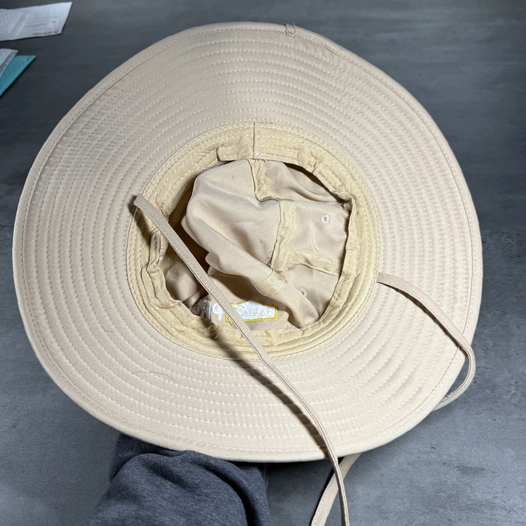 Vintage Lowe’s Pro Bucket Hat Beige One Size Unisex Adults Wide Brim Gardening Sun Golf Cap Size ONE SIZE - 5 Thumbnail
