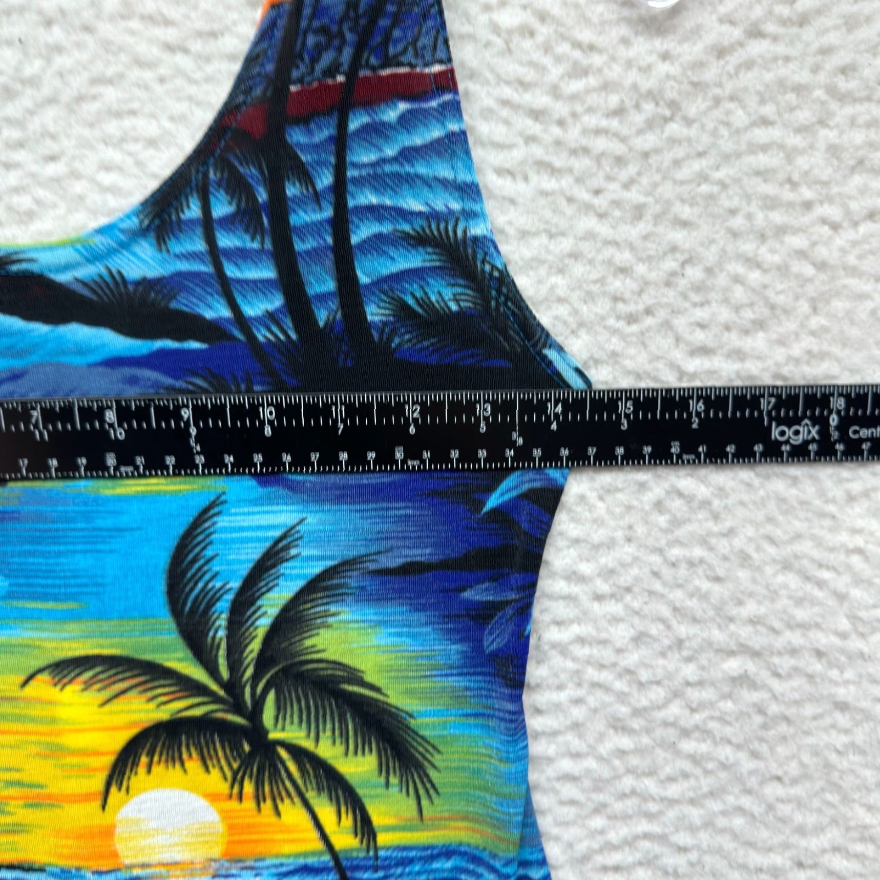 Vintage VINTAGE 90s Y2K Hawaiian Mini Dress M Blue Tropical Floral Grunge Women’s M Size M / US 6-8 / IT 42-44 - 5 Thumbnail