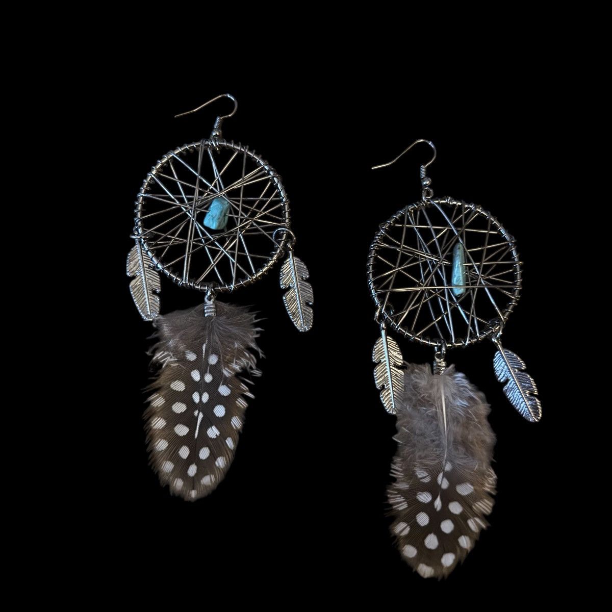 Other Silver tone large dream catcher earrings Size ONE SIZE - 1 Thumbnail