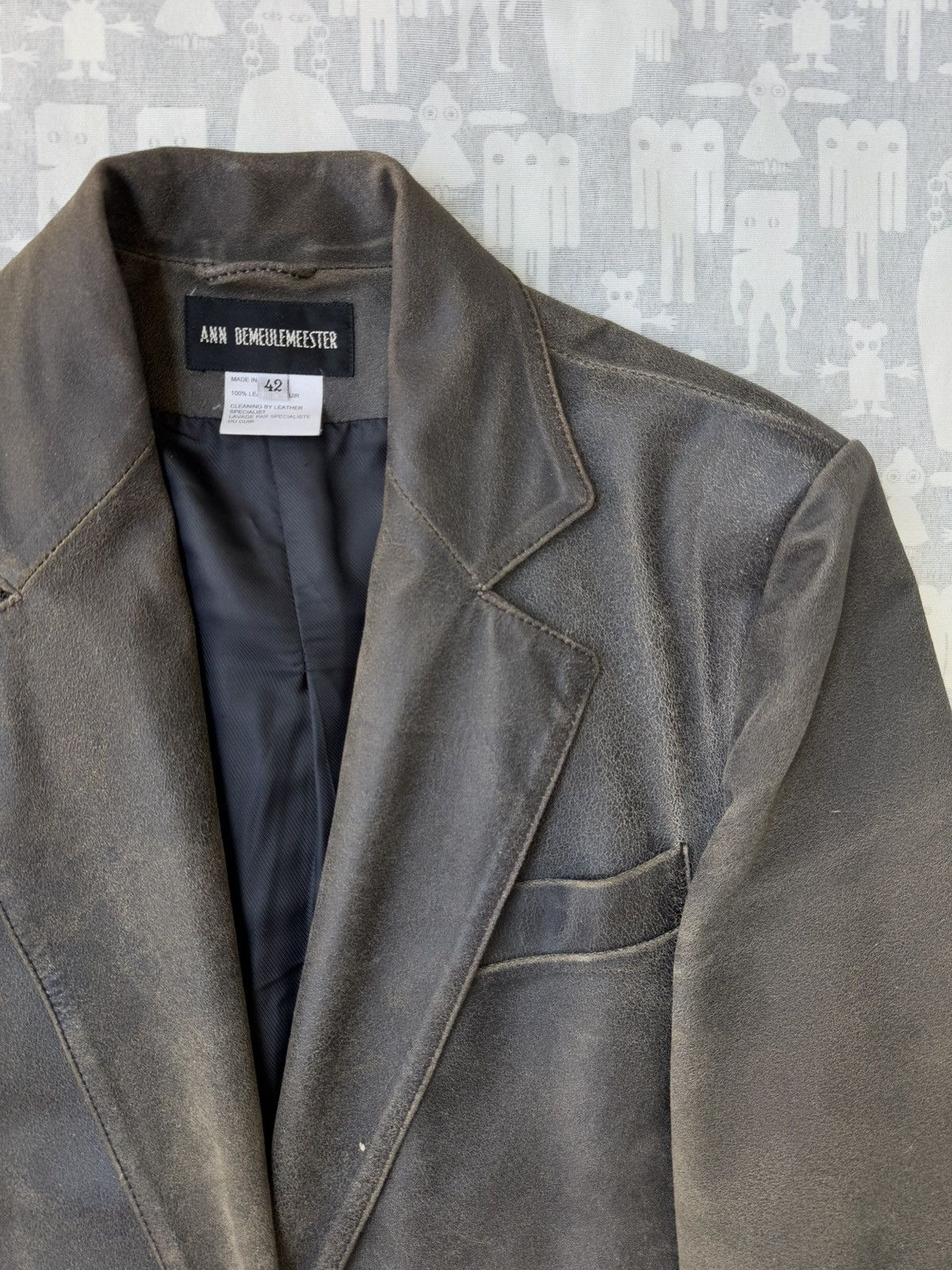 Ann Demeulemeester Ann Demeulemeester AW00 Treated Leather Chesterfield Coat Size US XS / EU 42 / 0 - 2 Thumbnail