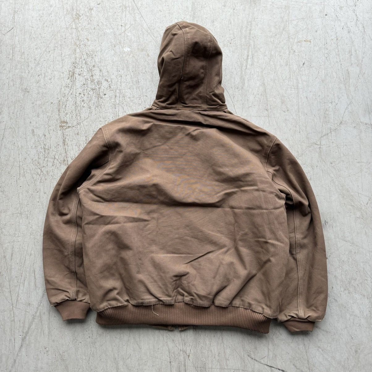 Carhartt × Vintage Vintage Carhartt Brown Faded Distressed Jacket Hoodie Size US XL / EU 56 / 4 - 3 Thumbnail