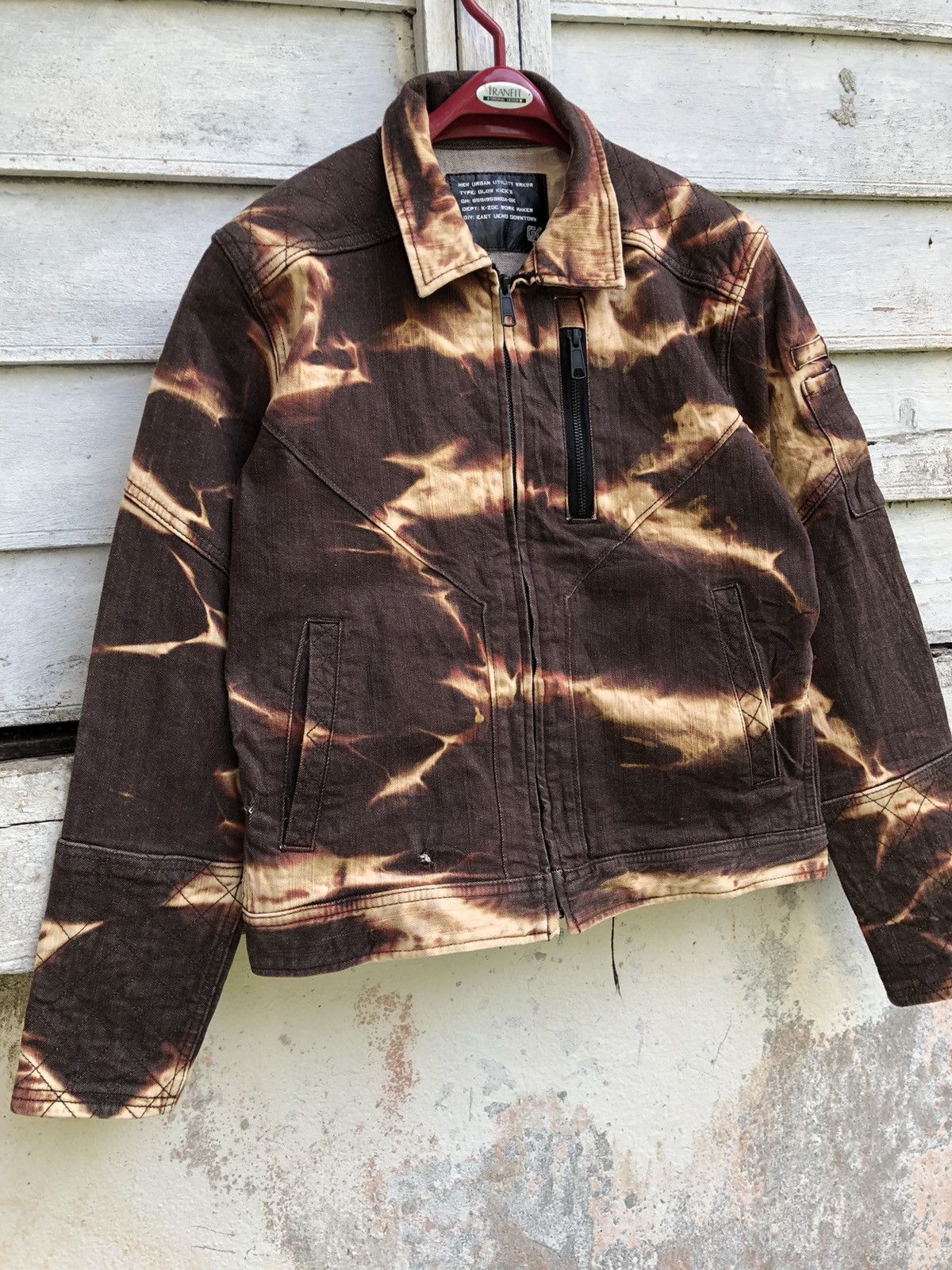 Other Glow Kicks Acid Flame Denim Workers Jacket Size US M / EU 48-50 / 2 - 2 Thumbnail