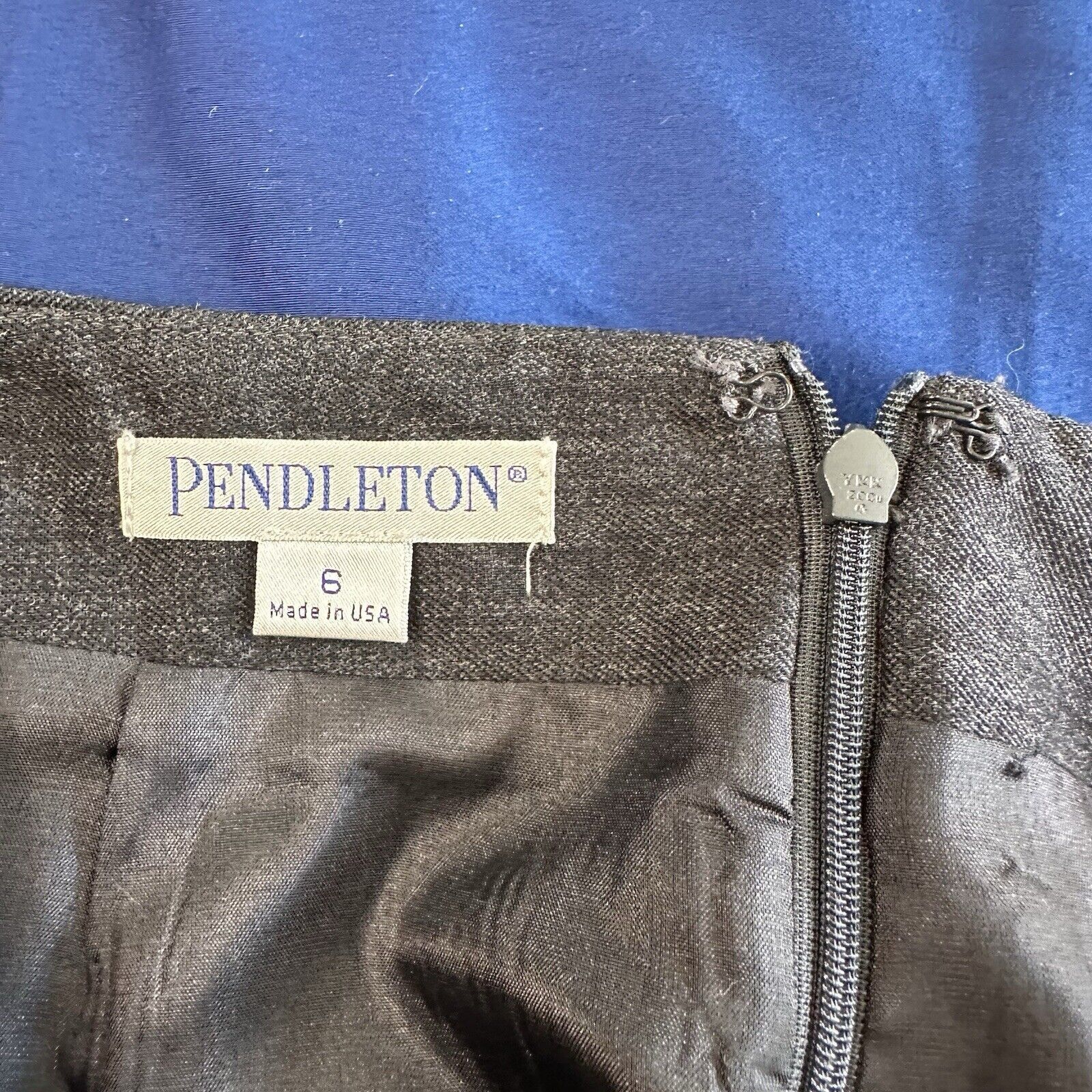 Pendleton Pendleton Charcoal Pencil Midi Skirt 100% Virgin Wool Size 6 Size 28" / US 6 / IT 42 - 4 Thumbnail