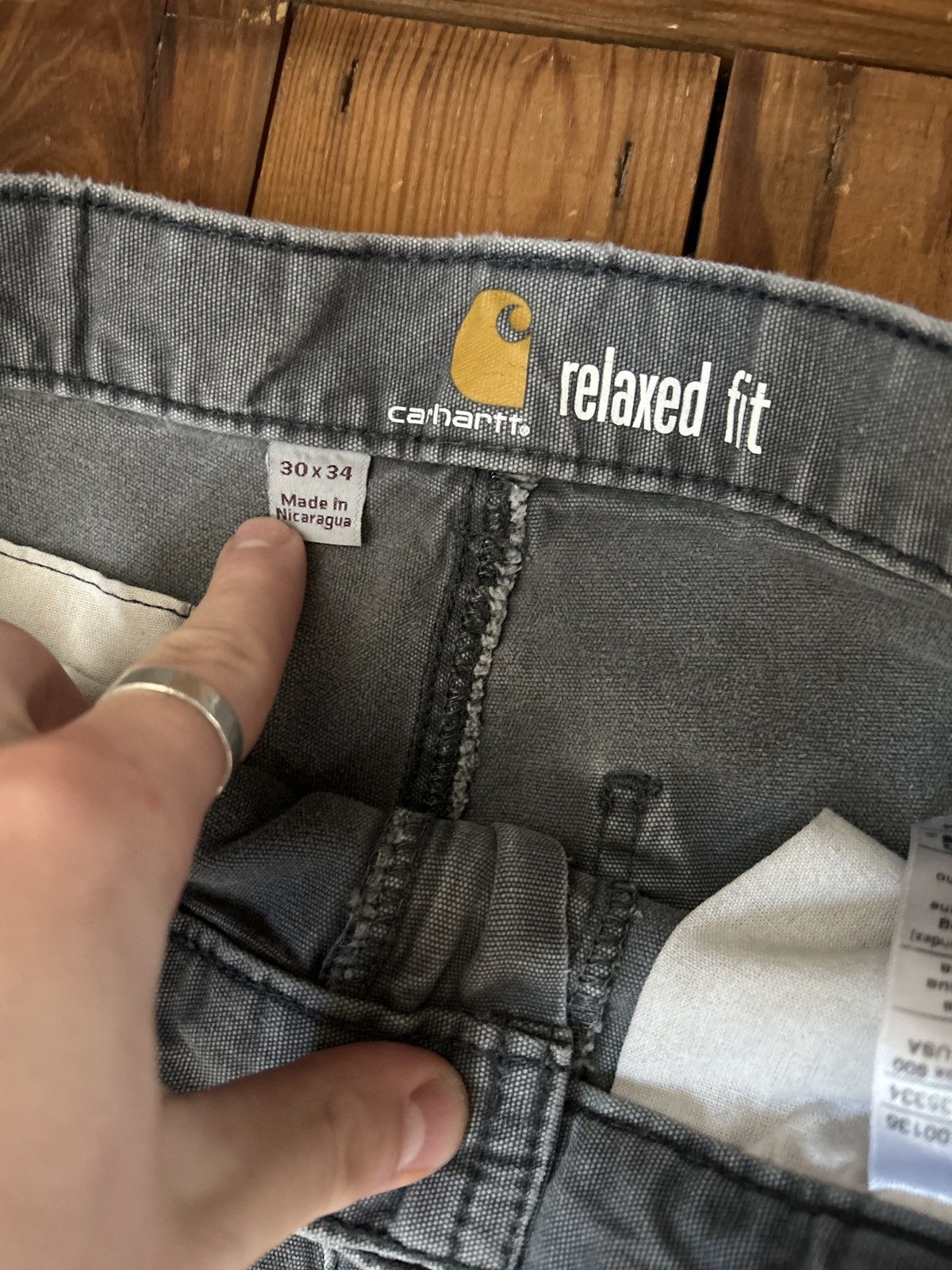 Carhartt × Vintage Vintage Carhartt Double Knee Grey Pants Size US 30 / EU 46 - 3 Thumbnail