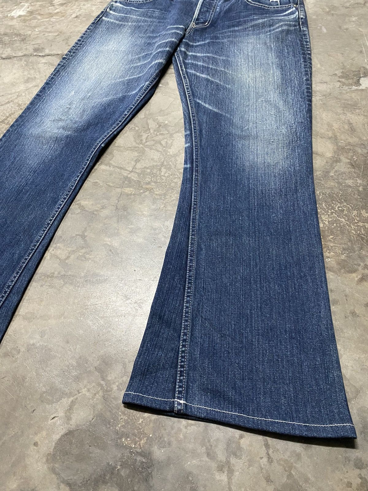 Japanese Brand Flare Jeans Japan Spirit Denim 10SDP41 Size US 34 / EU 50 - 4 Thumbnail