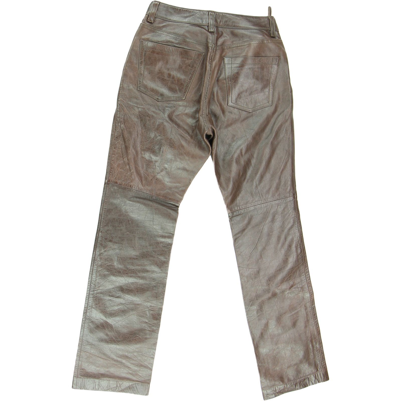 Gap Vintage Boot Cut Gap Brown Leather Y2K Retro Hippie Pants Size 28" / US 6 / IT 42 - 2 Thumbnail