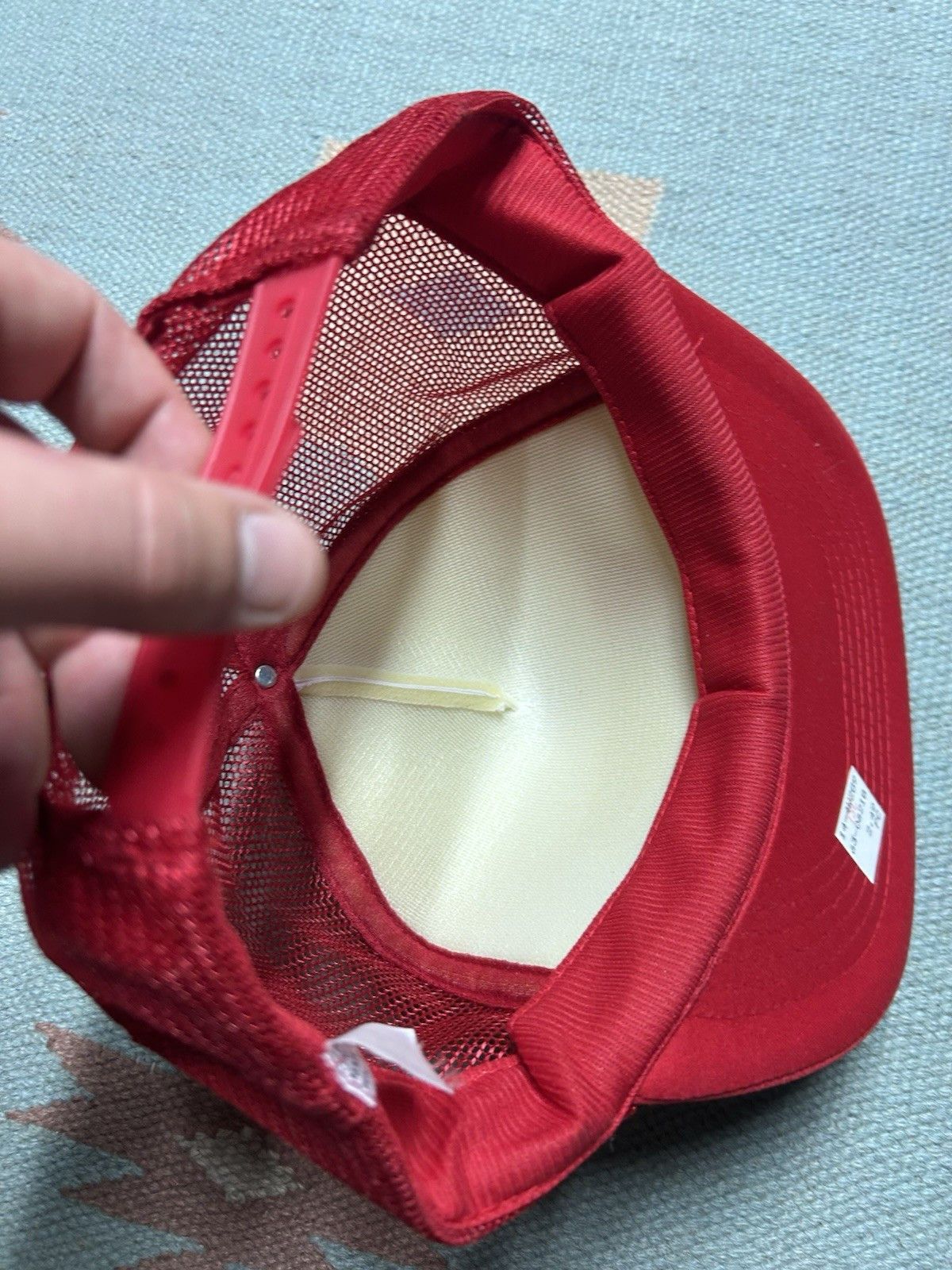 Vintage Vtg trucker hat tractor supply co TSC farm red white 2 tone Size ONE SIZE - 6 Thumbnail