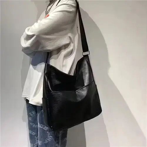 Japanese Brand Fashion y2k pu leather shoulder messenger bag vintage Size ONE SIZE - 2 Thumbnail